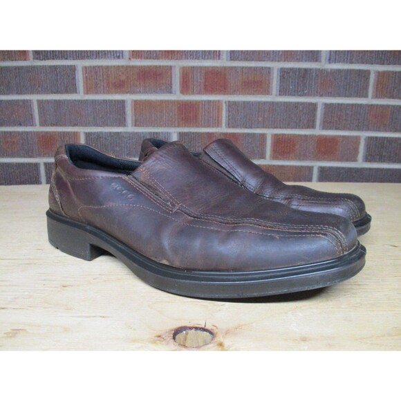 Ecco Loafers Mens 10 Brown Leather Moccasin Slip On Driving Shoes EU 44 main image 13